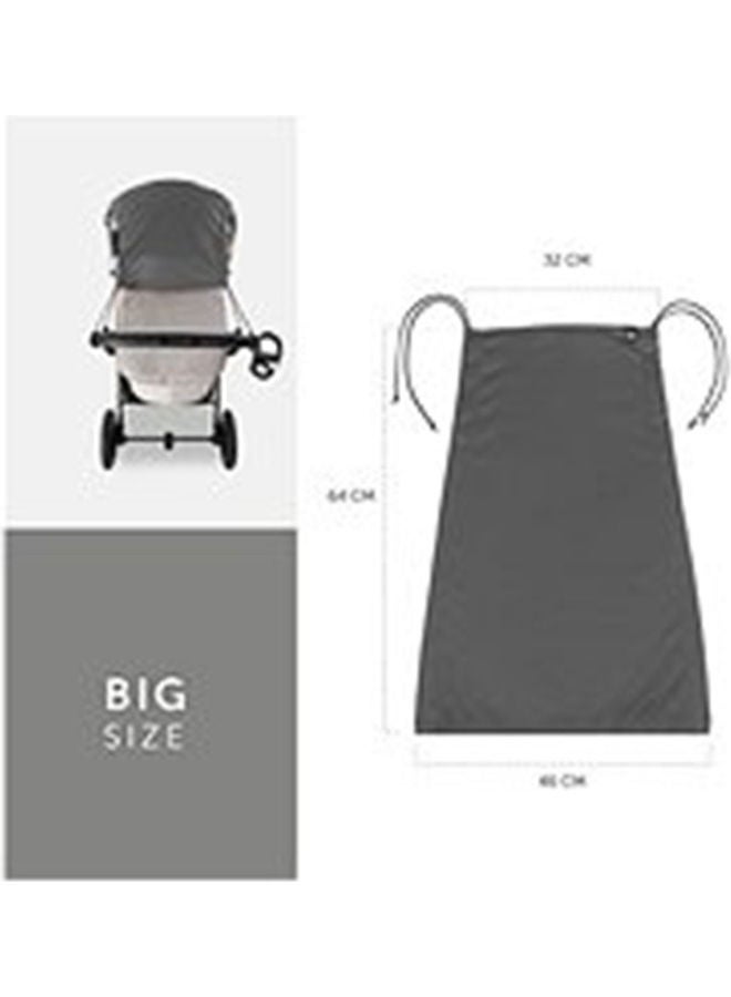 Hauck Universal Sun Sail – UPF 50+ Sunshade for Prams, Buggies & Strollers - Adjustable Baby Sun Cover with Roll-Up Design, Compact & Washable (Grey) - Image 2