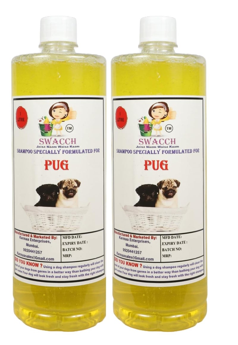swacch Pet Shampoo | Puppy Safe Shampoo | PH Balanced | Ditch to Itch for Pug Dog Shampoo 2 Litre (Lemon) + Goofy Ball Chew Toy Combo Pack - Image 2