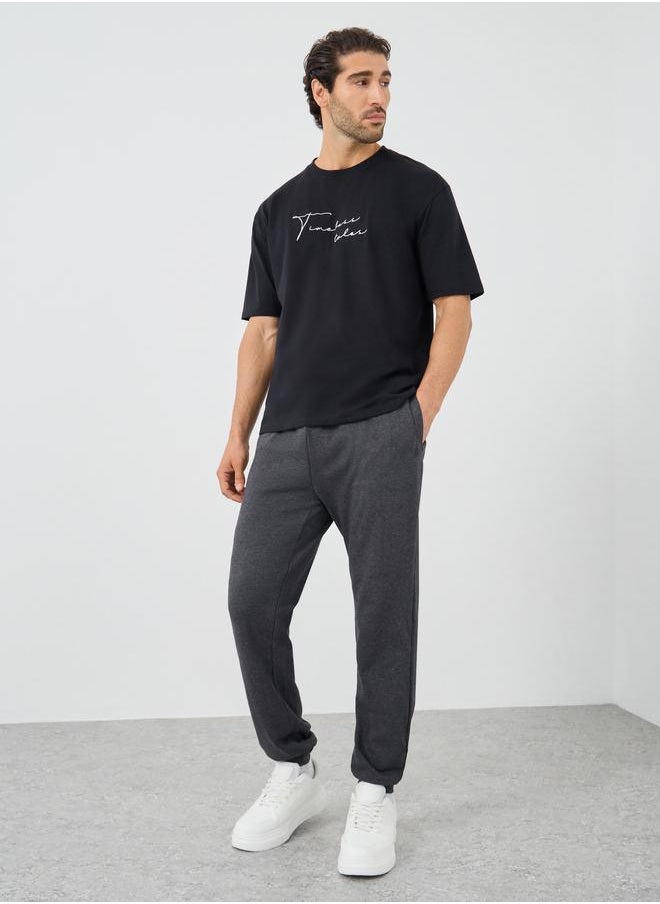 Styli Styli Slim Fit Rib Cuffed Joggers with Drawstring  - Image 2