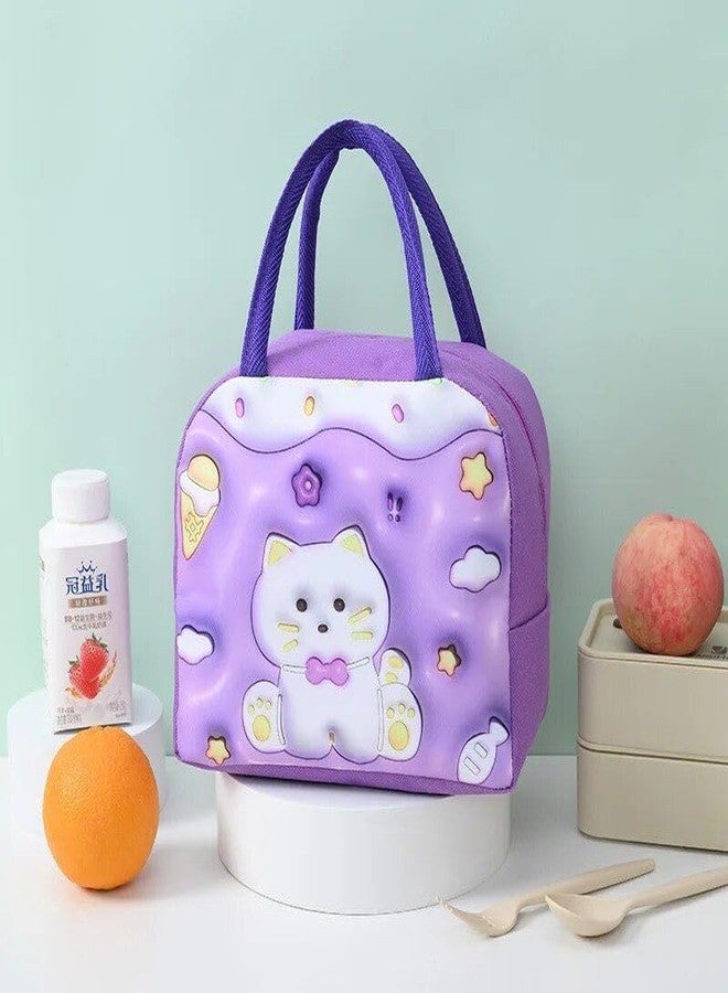 FAGVA,Cute Cartoon 3D Printed Lunch Bag, Insulated Thermal Tiffin Storage Tote for School, Office & Picnic, Lightweight Leakproof Food Carry Bag for Men Women & Kids - Image 1