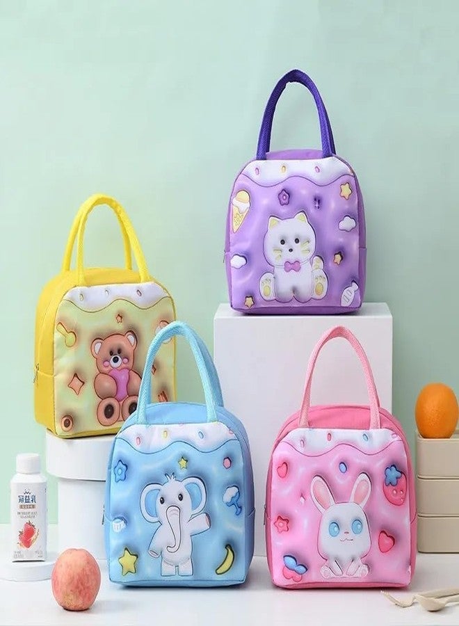 FAGVA,Cute Cartoon 3D Printed Lunch Bag, Insulated Thermal Tiffin Storage Tote for School, Office & Picnic, Lightweight Leakproof Food Carry Bag for Men Women & Kids - Image 2