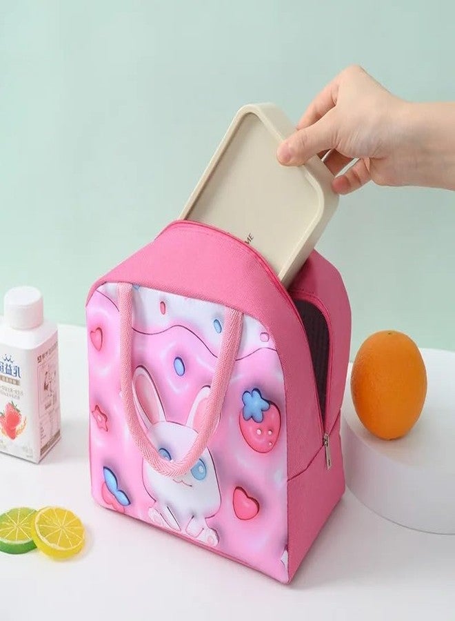 FAGVA,Cute Cartoon 3D Printed Lunch Bag, Insulated Thermal Tiffin Storage Tote for School, Office & Picnic, Lightweight Leakproof Food Carry Bag for Men Women & Kids - Image 3