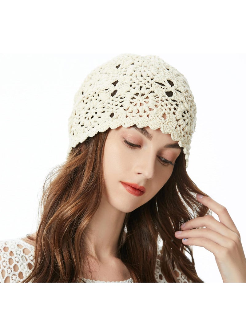 أوزيغالور عباءتان من القبعات النسائية الصيفية المصنوعة من الكروشيه - قبعات مضفورة يدوية الأزهار - Image 5