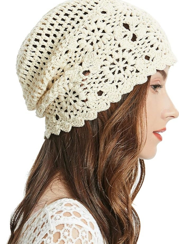 أوزيغالور عباءتان من القبعات النسائية الصيفية المصنوعة من الكروشيه - قبعات مضفورة يدوية الأزهار - Image 2