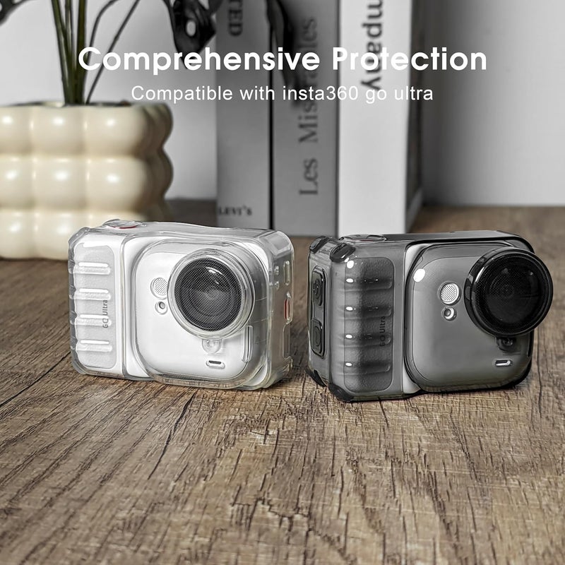 ستارترك فيديو غطاء حماية لملحقات Insta 360 Go Ultra، غطاء شفاف مقاوم للصدمات والخدوش قابل للغسل، حماية مانعة للانزلاق ومقاومة للغبار مع غطاء عدسة وحبل تعليق - Image 4