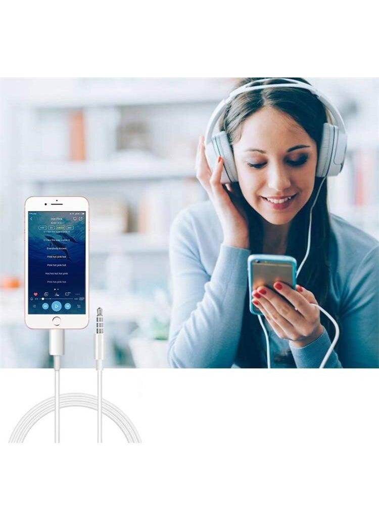 Hiqonic IPhone 7 8 x Max 11 12 Pro Compatible Lightning To Aux Cable 1m Car Music Headphone Audio Aux Converter  - Image 3