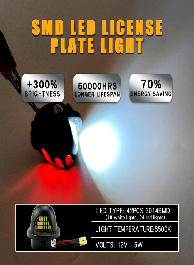 OTnhaee LED License Plate Light Compatible with Ford F-150 F-250 F-350 F-450 F-550 Bronco Ranger Explorer Sport Trac Excursion Expedition Lincoln Mark LT,2pcs - Image 2