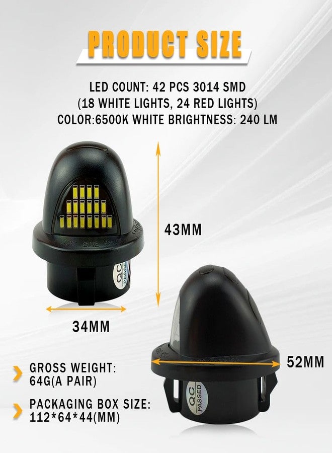 OTnhaee LED License Plate Light Compatible with Ford F-150 F-250 F-350 F-450 F-550 Bronco Ranger Explorer Sport Trac Excursion Expedition Lincoln Mark LT,2pcs - Image 5