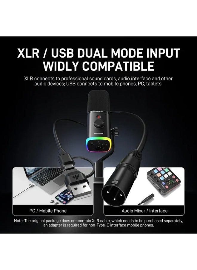 ماونو - ميكروفون ديناميكي PD100X USB/XLR لمشغلي الألعاب - Image 1