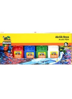 Nova Color Acrylic Paint 100G, 6 Colors (Blue,Red,Yellow,Green,Black,White) -KRPBNC-2005 - pzsku/ZC748D08B6CE061507CD2Z/45/_/1740394428/7ce67839-0246-4506-8084-ddeea9a13d36