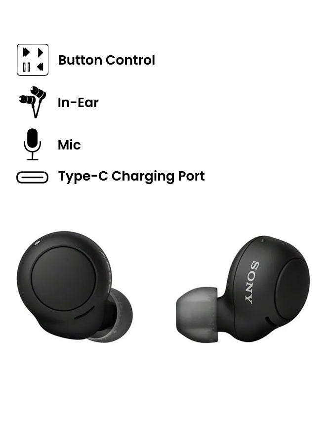 Sony WF-C500 Truly Wireless In-Ear Bluetooth EarBud Headphones With Mic And IPX4 Water Resistance Black - Image 2