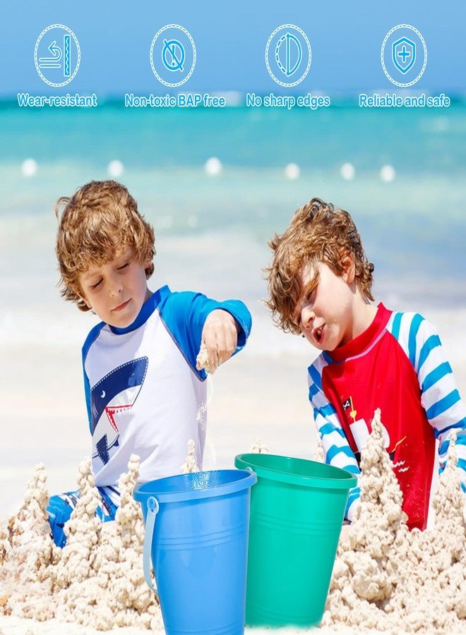 Holady 8 Inch Large Sand Beach Buckets Pail,Sand Bucket Water Bucket for Beach Fun Great Summer Party Accessory - Image 5