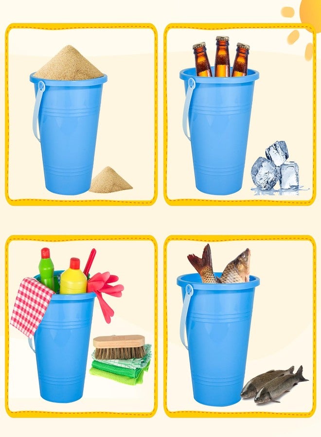 Holady 8 Inch Large Sand Beach Buckets Pail,Sand Bucket Water Bucket for Beach Fun Great Summer Party Accessory - Image 3