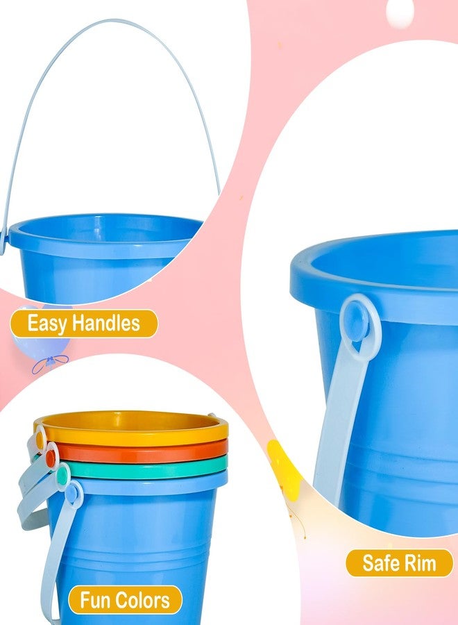 Holady 8 Inch Large Sand Beach Buckets Pail,Sand Bucket Water Bucket for Beach Fun Great Summer Party Accessory - Image 4