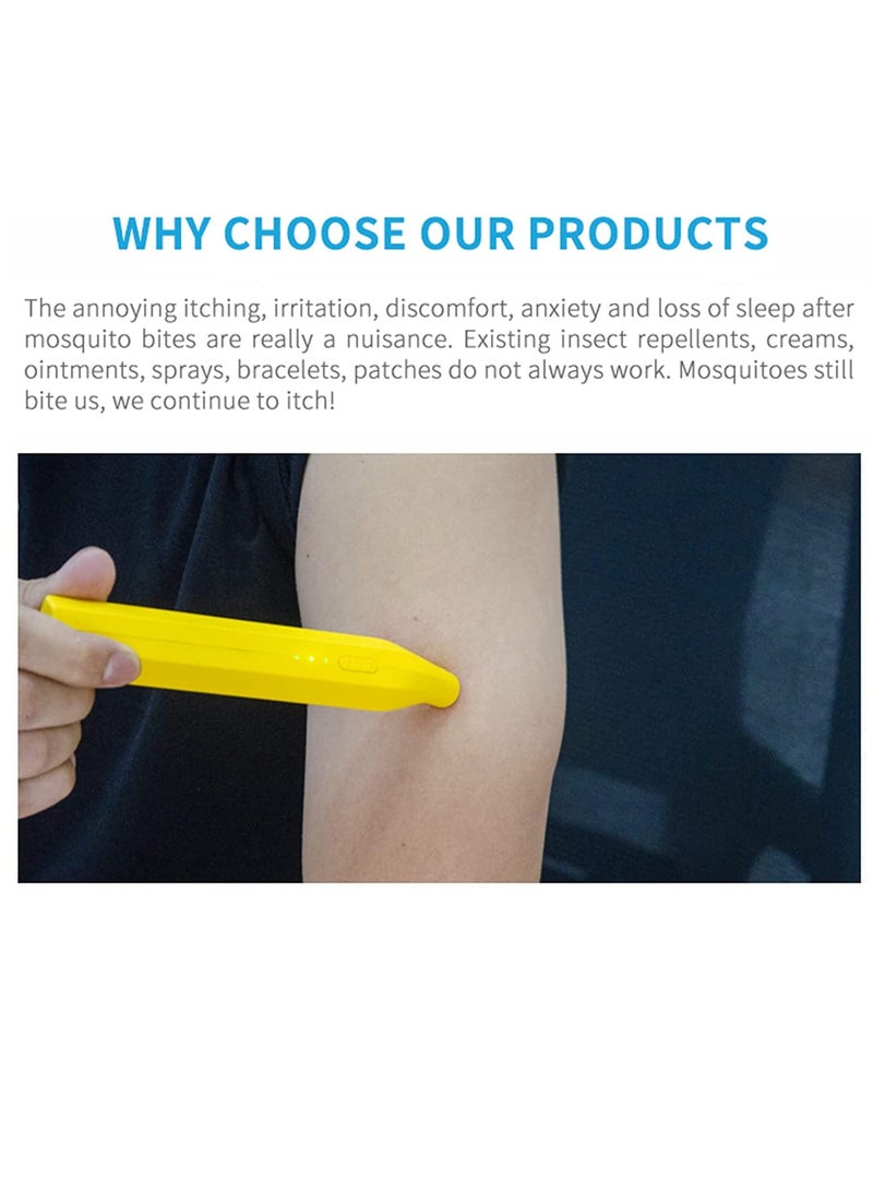 Excefore Insect Sting Bite Relief Electronic Mosquito Bites Itching Treatment Tool Thermal Frequency Pulse Anti Pruritic Stick Fast Symptom Relief Reduce Pain Portable USB Rechargeable - Image 5