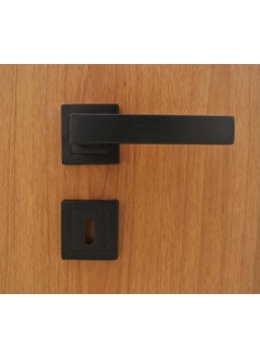 Azm Hırdavat Zigana Matte Black Badge Door Handle WC  - Image 1