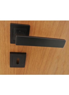 Azm Hırdavat Zigana Matte Black Badge Door Handle WC  - Image 3