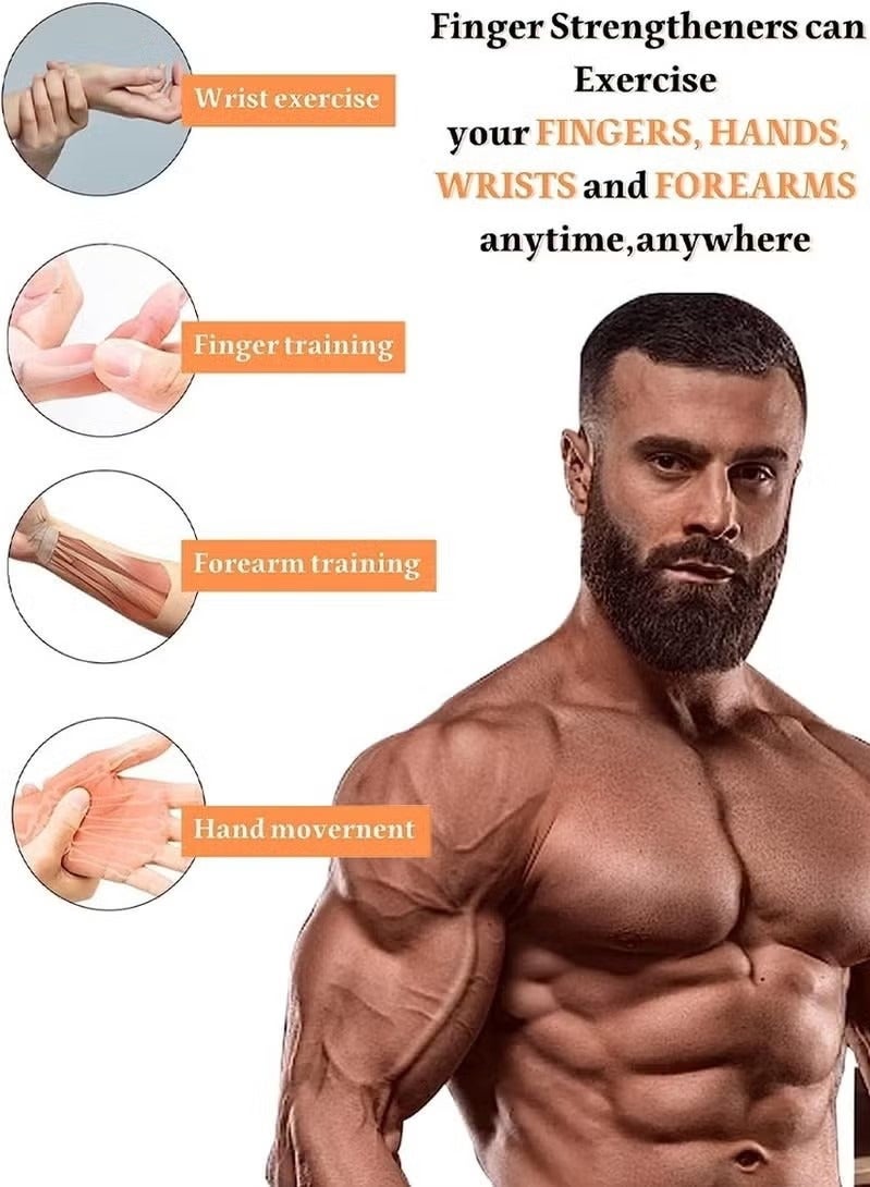 Ocean Hand Grip Strengthener, Finger Strengthener, Hand Strengthener, Adjustable Finger Exerciser and Finger Stretcher ，Relieve Pain for Arthritis, Finger Flexion Extension Training - Image 2