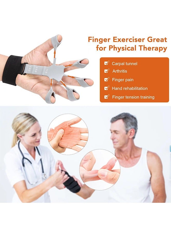 Ocean Hand Grip Strengthener, Finger Strengthener, Hand Strengthener, Adjustable Finger Exerciser and Finger Stretcher ，Relieve Pain for Arthritis, Finger Flexion Extension Training - Image 3
