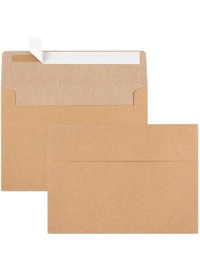 Generic Brown Kraft Envelopes, 50 Pack, 12 x 17 CM Envelopes for Invitations, A7 Invitation Letter for Personalize Gift Cards, Kraft Letter, Wedding, Baby Shower, Birthday Party  - Image 1