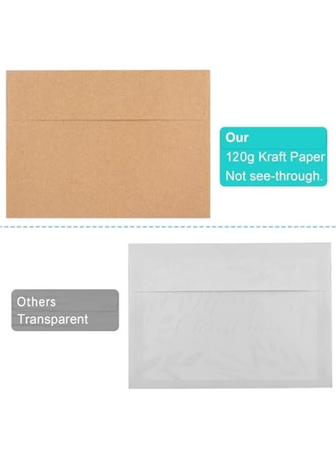 Generic Brown Kraft Envelopes, 50 Pack, 12 x 17 CM Envelopes for Invitations, A7 Invitation Letter for Personalize Gift Cards, Kraft Letter, Wedding, Baby Shower, Birthday Party  - Image 4