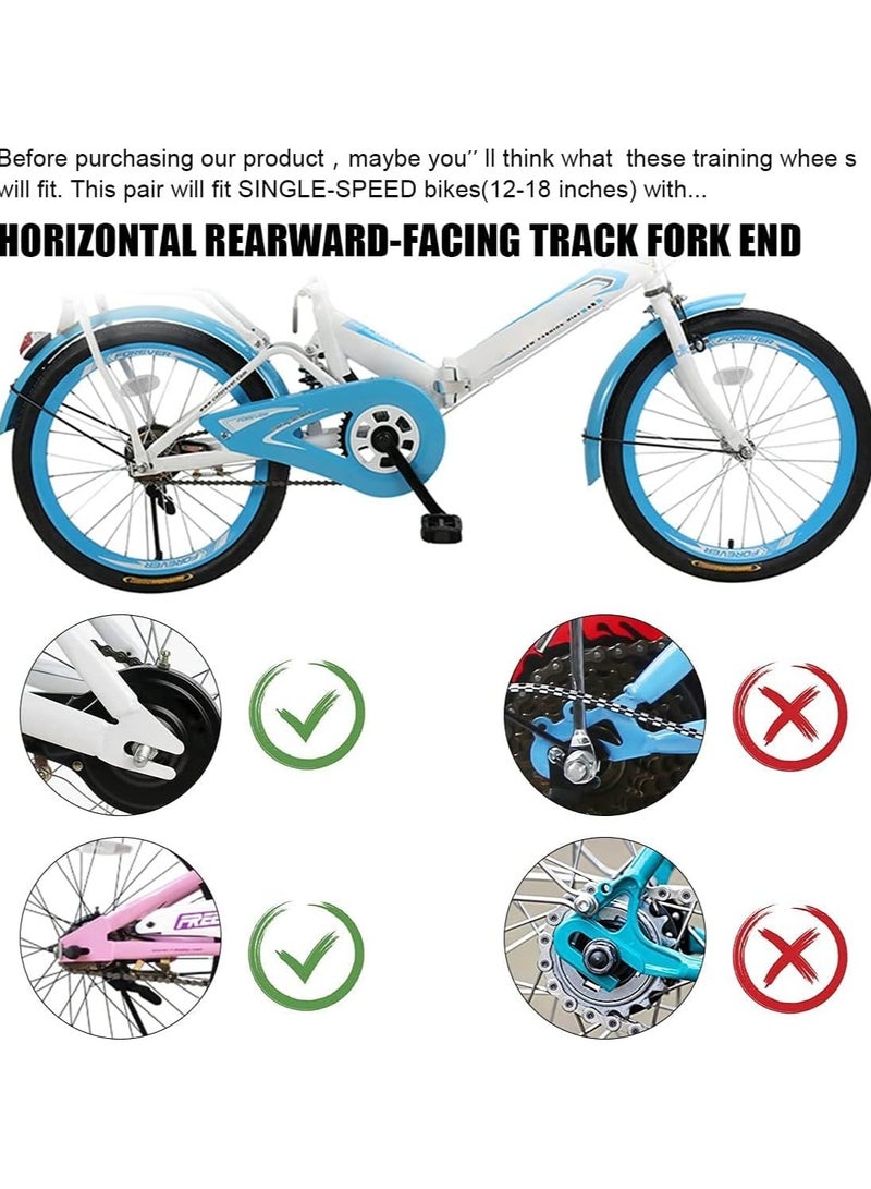 CMGTYYD Kids Bike Stabilisers Adjustable Training Wheels Includes Stabilizers Kits Fit 16 Inch, 18 Inch, 20 Inch,22 Inch, 24 Inch, Childs Bike or Multi-speed Bicycle,1 Pair, Black - Image 2
