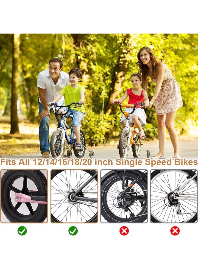 CMGTYYD Kids Bike Stabilisers Adjustable Training Wheels Includes Stabilizers Kits Fit 16 Inch, 18 Inch, 20 Inch,22 Inch, 24 Inch, Childs Bike or Multi-speed Bicycle,1 Pair, Black - Image 3