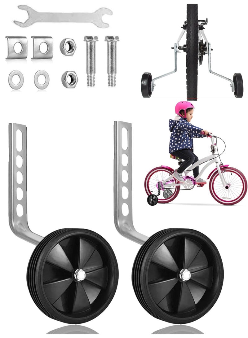 CMGTYYD Kids Bike Stabilisers Adjustable Training Wheels Includes Stabilizers Kits Fit 16 Inch, 18 Inch, 20 Inch,22 Inch, 24 Inch, Childs Bike or Multi-speed Bicycle,1 Pair, Black - Image 1