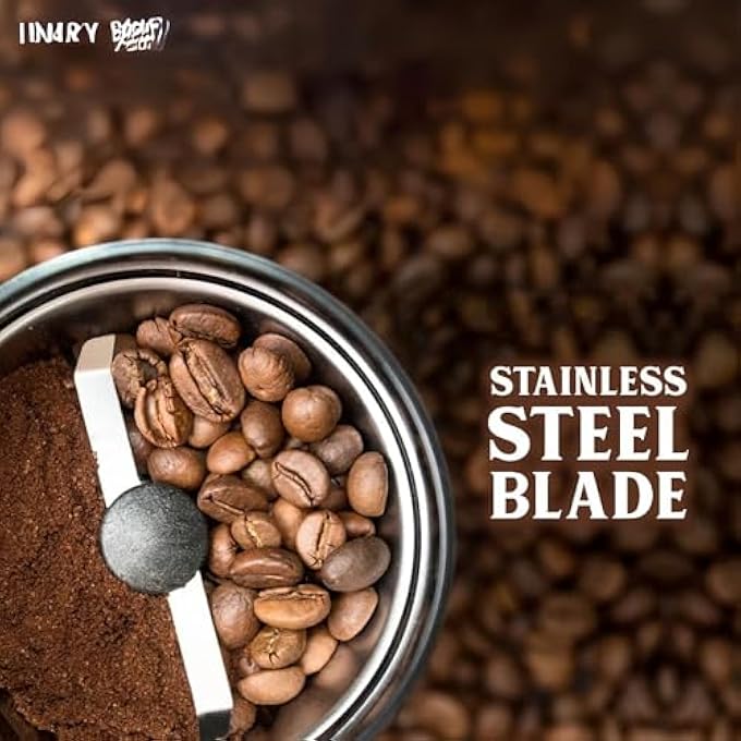 ICONA Electric Coffee Bean Grinder  Stainless Steel Blades Compact Design For Espresso French Press Drip Coffee  Spices - Image 3