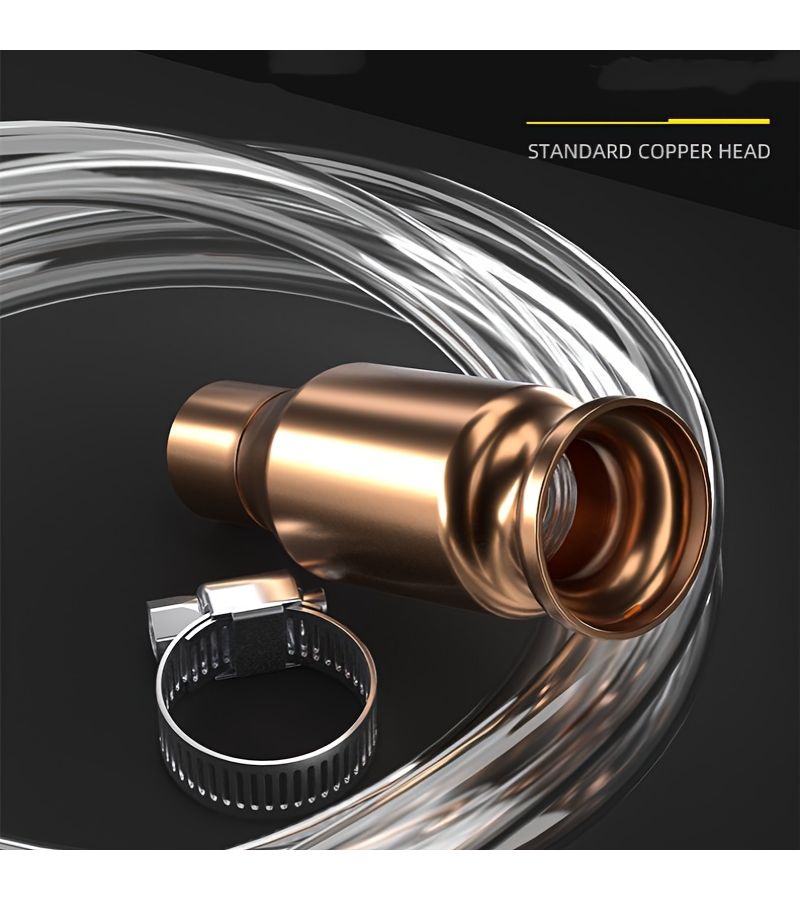 Copper Manual Siphon Pump 39.37 Inch Pipe Heavy Duty Self Priming for Aquarium Oil Transfer - Image 4