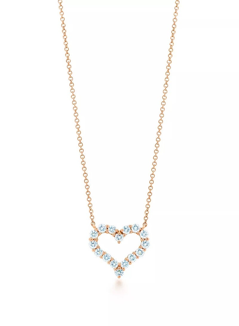 Tiffany & Co. diamond heart pendant in 18k rose gold