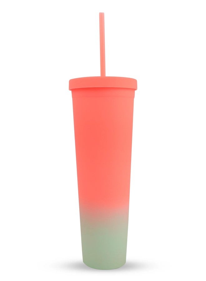 Hamster London Ombre Orange Sipper | Stylish & Holographic Design | Portable, Durable, and Spill-Proof | 750ml Capacity for School, Office, Travel, and Gym - Image 1