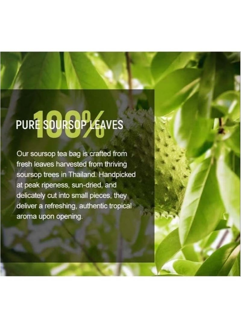 Wins Town 100% Pure Soursop Graviola Leaves tea,Annona muricata - Guanabana - Premium Quality 100% Pure Leaf,1.5g*20 Tea Bags - Image 5