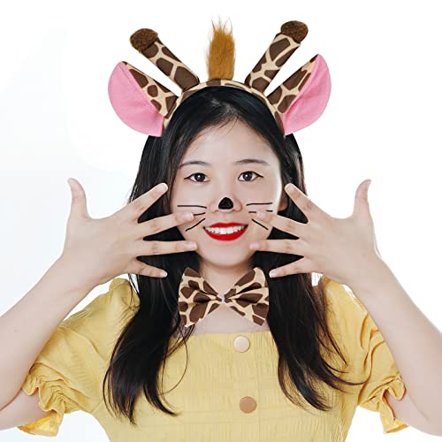 Marrywindix Khaki Giraffe Costume Tutu Set Animal Fancy Dress Costume Kit Halloween Party Dress Up Accessories - Image 5