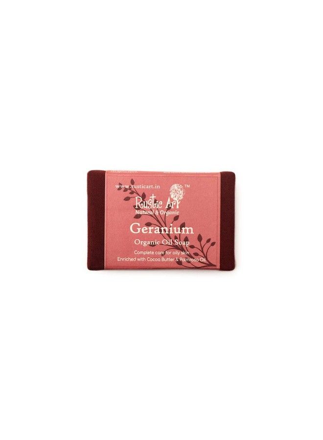 Rustic Art Geranium Soap ; Jojoba Oil & Cocoa Butter ; Oily To Normal Skin ; Pack Of 2 * 100 Gm - Image 5