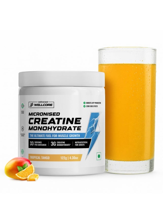 Wellcore Micronised Monohydrate Tropical Tango Creatine Powder 122g