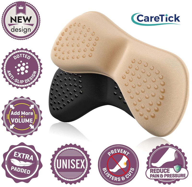 CareTick Heel Grip Liners Heel Protector (12 Pcs) Heel Cushion Pads for Loose Shoes, Self-Adhesive Heel Liners, Improved inner Sole Preventing Heel Slipping & Blisters (MHP-12) - Image 2