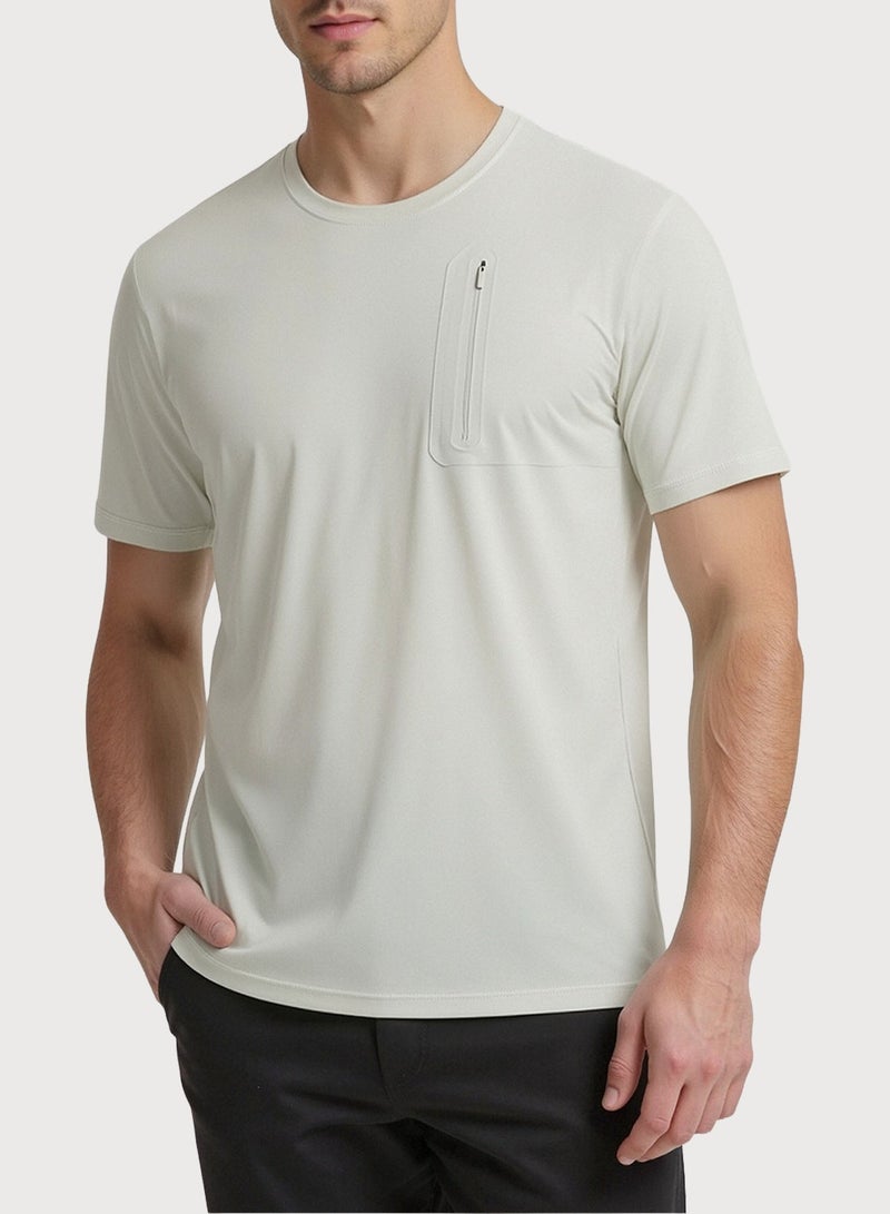 QUASER Mens T-Shirt O-Neck Basic Short Sleeves,Everyday Tee For Men,Comfortable Soft Men's T-shirt - Image 3