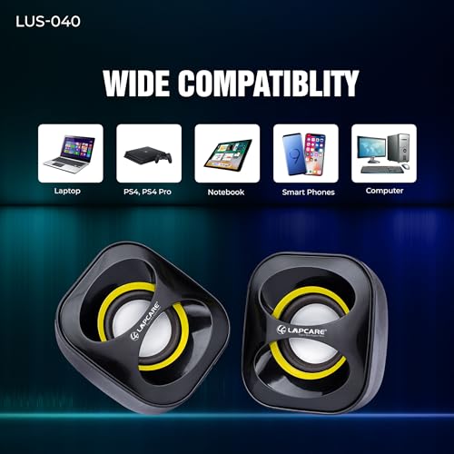 LAPCARE USB Speaker 3W X 2 Lus-040 - Black - Image 2