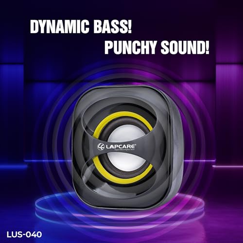 LAPCARE USB Speaker 3W X 2 Lus-040 - Black - Image 5