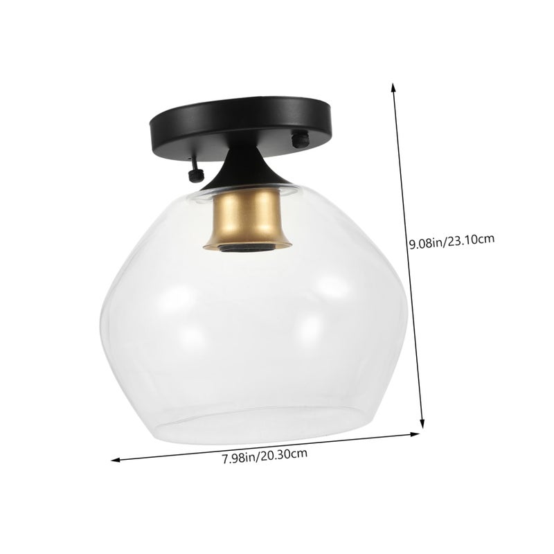 Modern Industrial Black Gold Semi Flush Mount Ceiling Light Fixture for Kitchen Bedroom Bar - Image 3