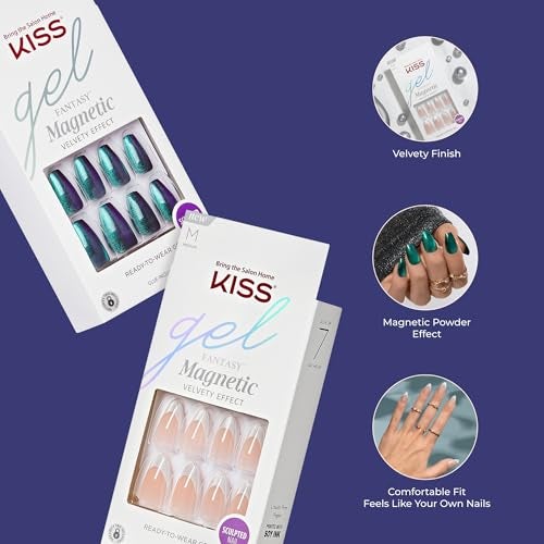 KISS Gel Fantasy, Press On Nails, Nail glue included, 'West Coast', Medium Pink, Long Size, Coffin Shape, Includes 28 Nails, 2g glue, 1 Manicure Stick, 1 Mini File - Image 4