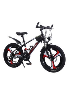 FSHENIX Mountain Bike 18/20/21 Inch 21 Speed Dual Disc Brake Shifter Bicycle with Headlight, for 8-12-15 Years Old Kids Cycle (Red)  - Image 1