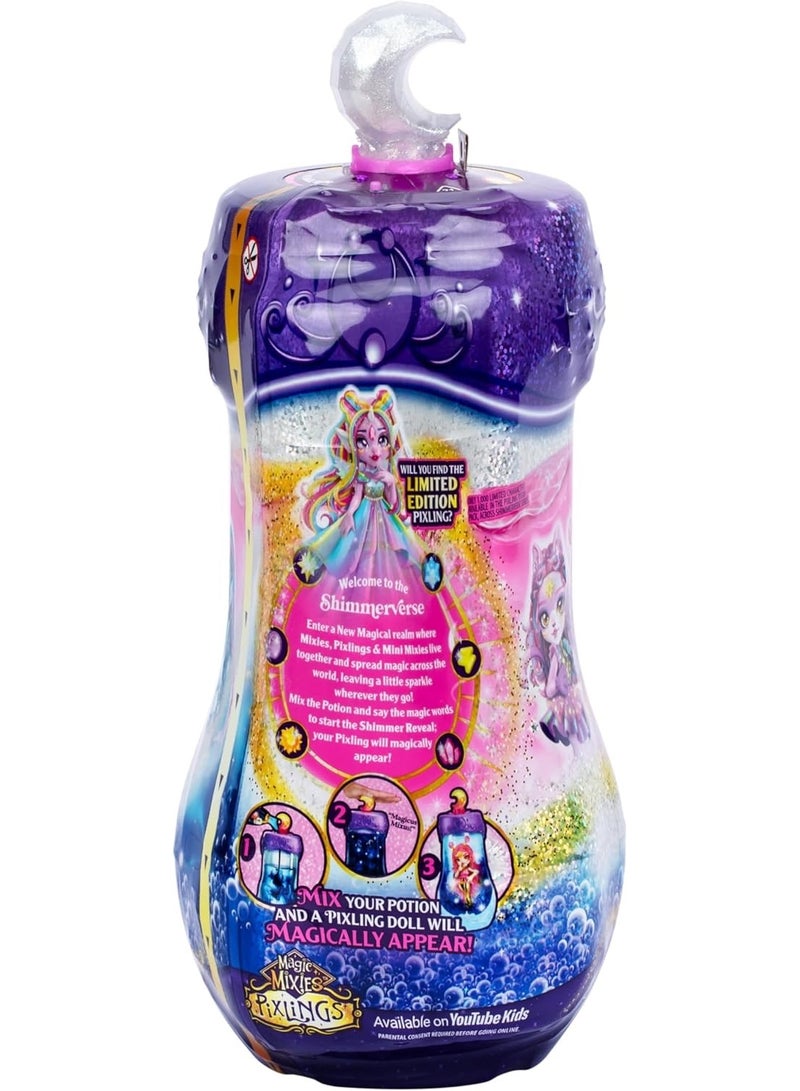 Magic Mixies Pixlings Shimmerverse Series, Create & Mix A Magic Potion to Reveal Howlexa The Wolf Pixling, Watch As This Beautiful 6.5" Fashion Doll Appears Inside The Potion Bottle - Image 3