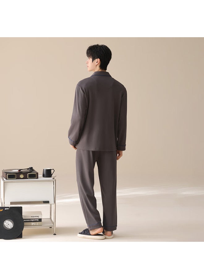 Fentengcare Men's 100% Cotton Pajamas 2025 Autumn New Long Sleeve Long Pants Sleepwear Homewear - Image 2