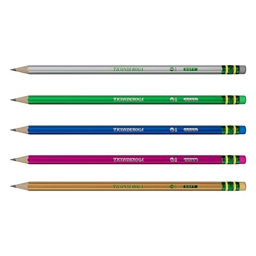 Ticonderoga Wooden Pencils PreSharpened 2 HB Soft Metallic Colors 150 Count - Image 3