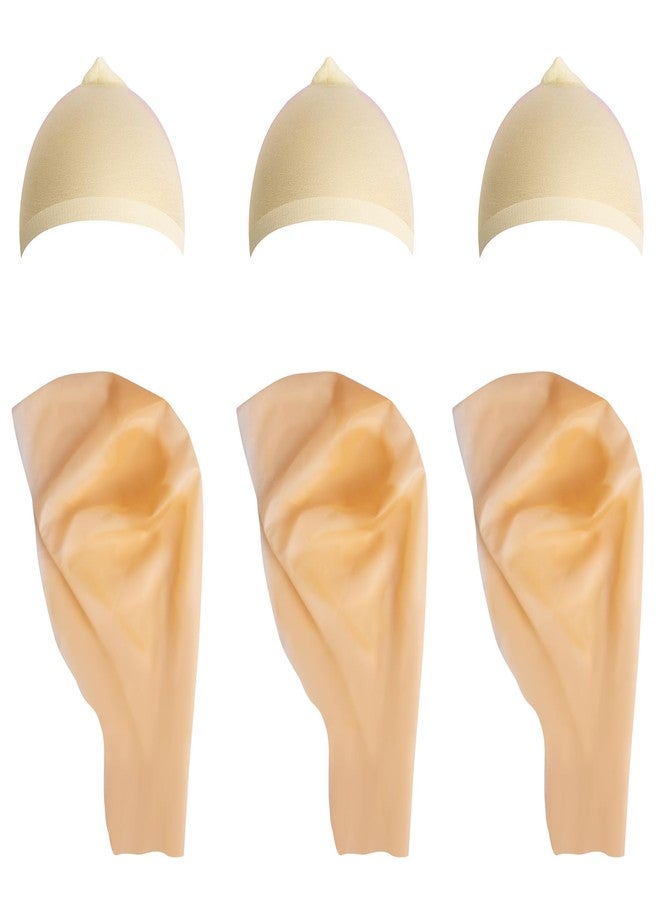 Wehhbtye 6 Pcs Halloween Bald Caps, Latex Makeup Caps with Bald Wigs, Wig Caps Cosplay Accessories for Adult Women Men Costume and Theme Party - Image 1