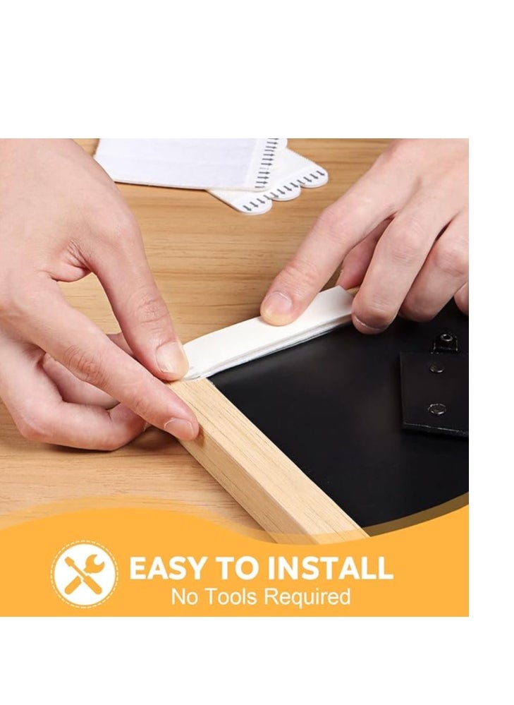 Large Picture Hanging Strips Heavy Duty,20-Pairs(40 Strips) Sticky Picture Hangers for Walls,Hanging Pictures Without Nail,Damage Free No Nails Refill Adhesive Poster Strips for Frame Mounting Strips  - Image 3