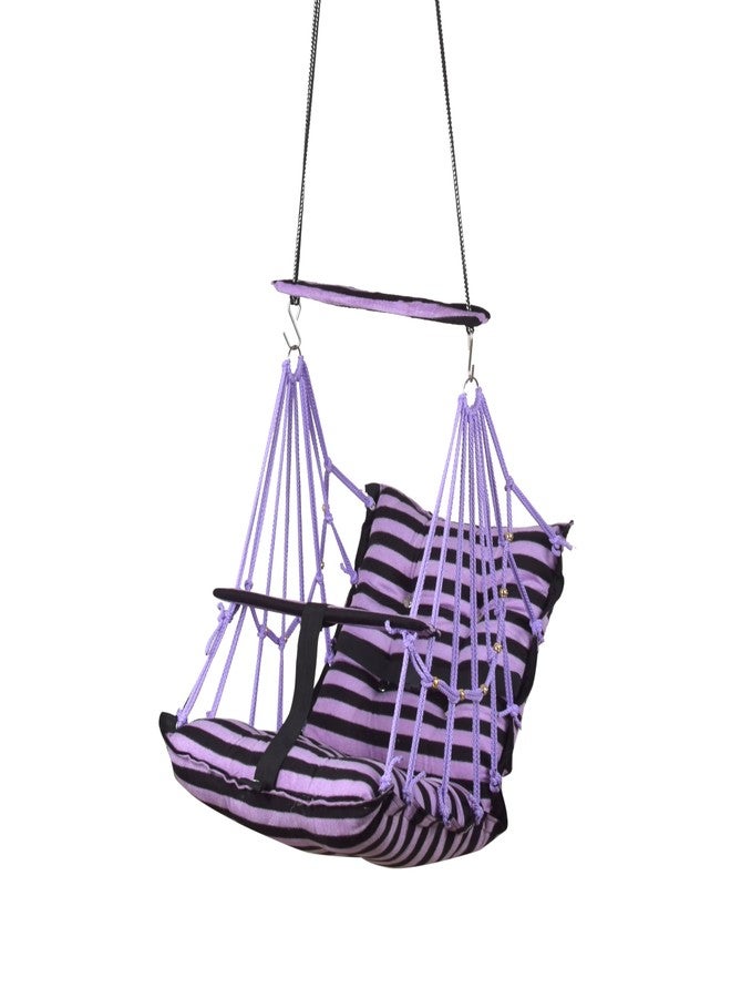 Sprointal® Cottone Baby Swing for Kids Baby's Children Folding and Washable1 to 5 Years with Safety Belt/Home,Garden Swing (Purple Line) - Image 2