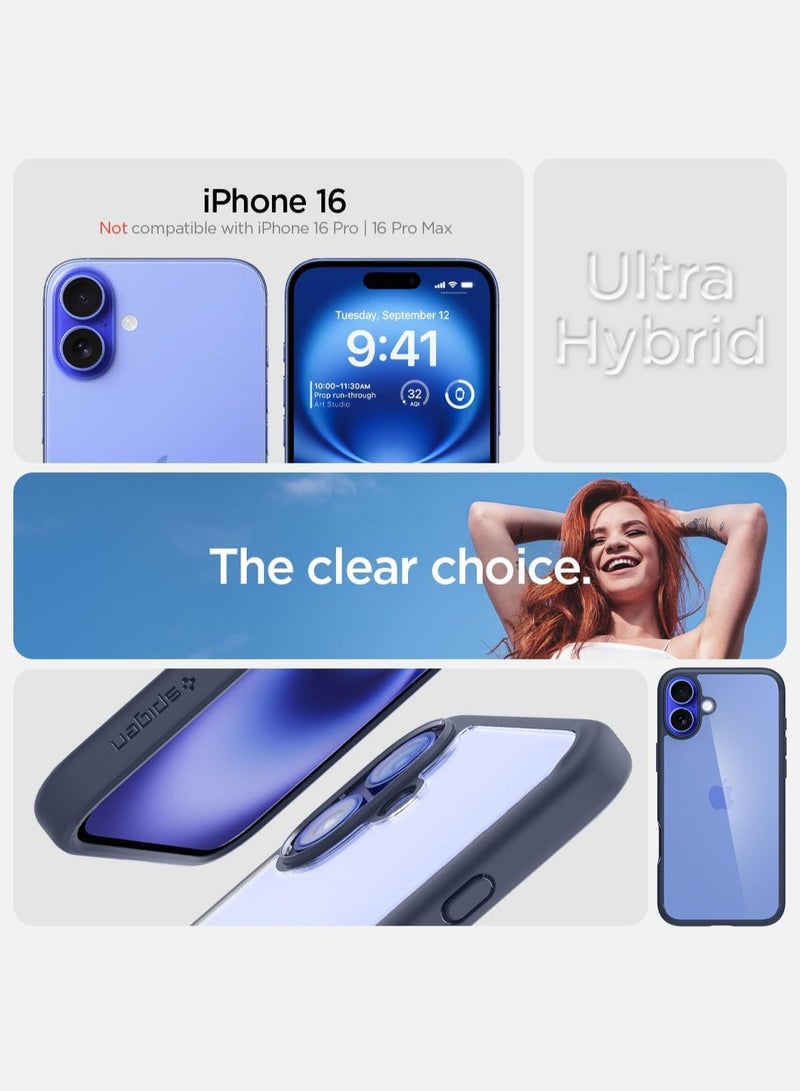 Spigen Ultra Hybrid iPhone 16 Case Cover (2024) - Navy Blue - Image 2